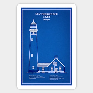 New Presque Isle Light Lighthouse - Michigan - AD Magnet